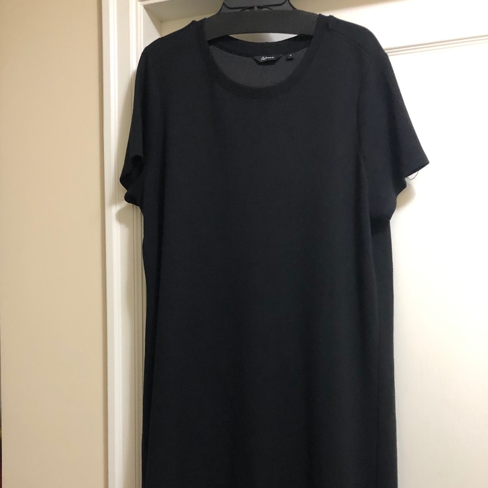 Black dress short sleeve knee length size 2X